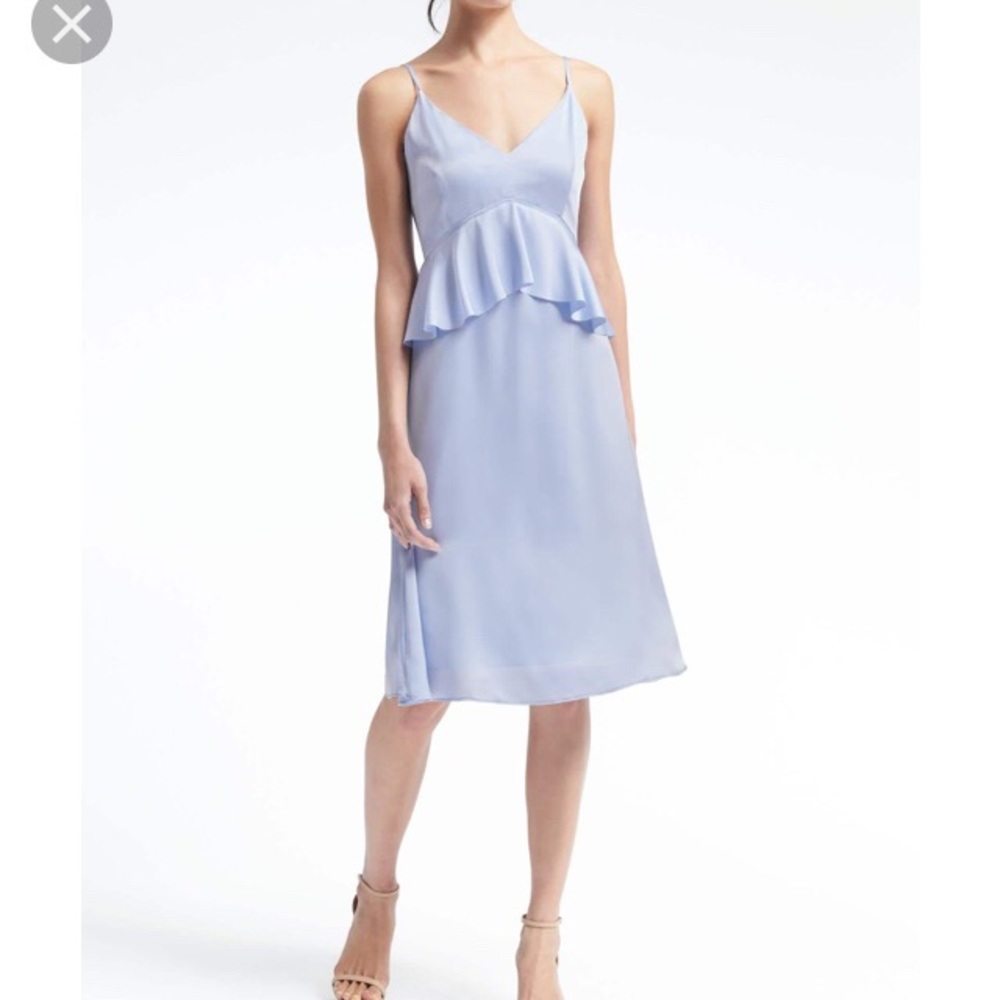 Banana Republic Blue Peplum Dress